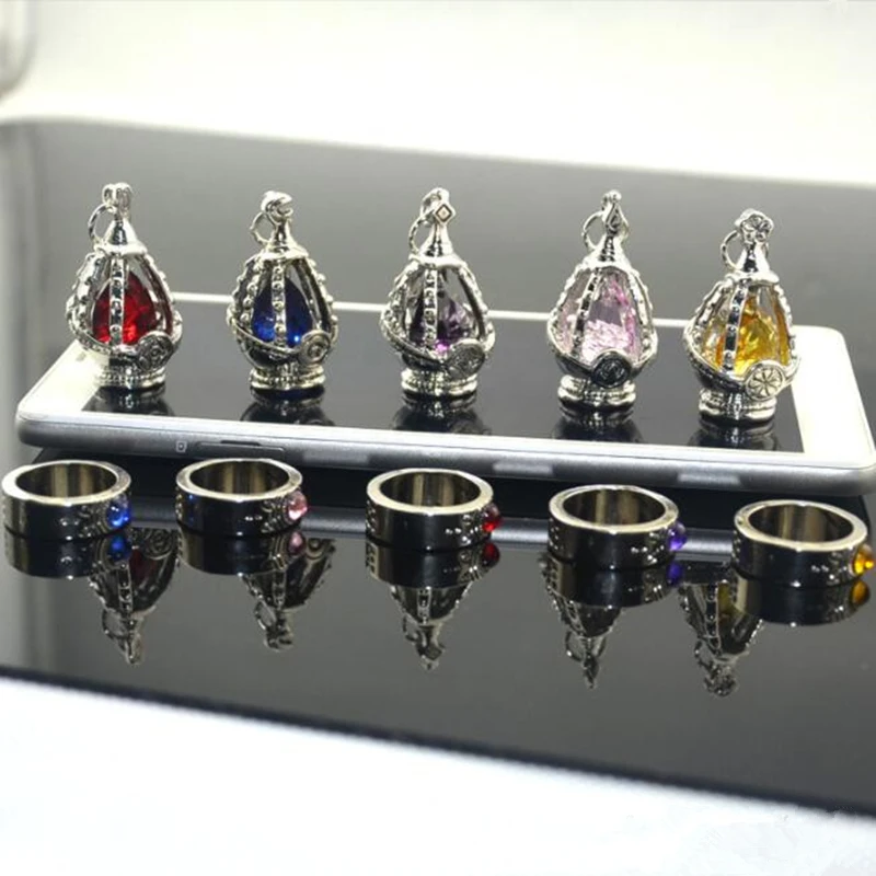 Anime Puella Magi Madoka Magica Cosplay Soul Gem Necklace Pendant Ring Jewelry Set Gift Prop