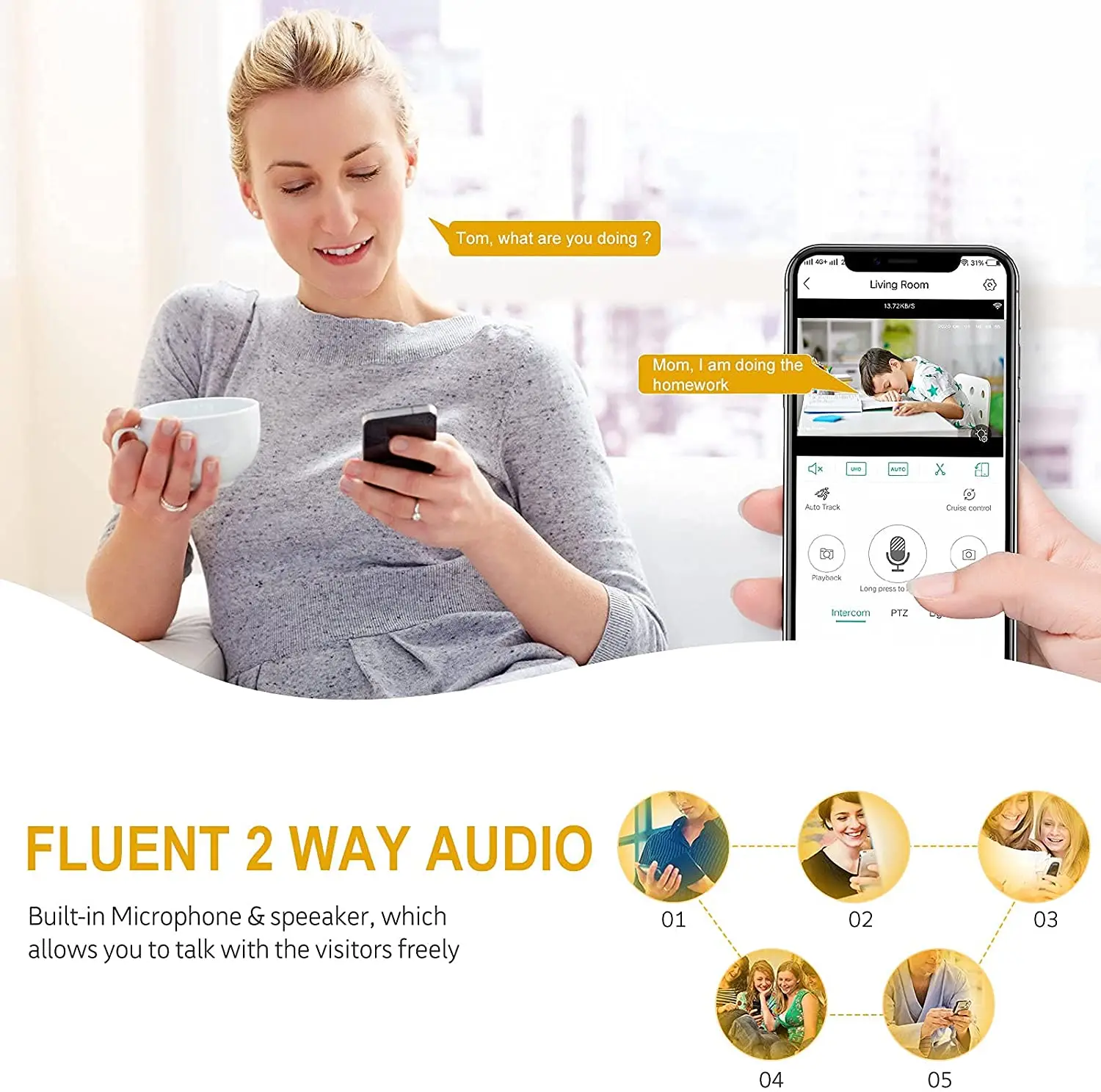 

5MP 12PCS Floodlights PTZ Wifi Camera Outdoor 3MP AI Human Detection Alarm Wireless PTZ Camera 30M Color Night Vision IP Camera