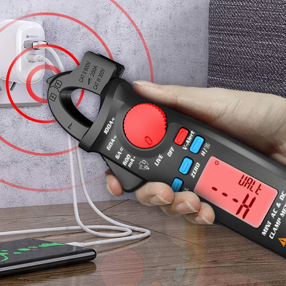 

Digital RMS Clamp Meter ACM92 DC AC Current 100A 0.1/1mA Car repair Ammeter Multimeter voltage Ohm Hz NCV Continuity Tester