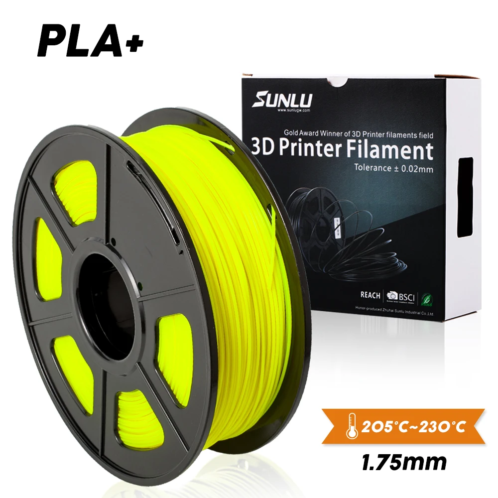 SUNLU PLA PLUS нить для 3d принтера PLA plus 1,75 мм PLA+ нить 2,2 фунтов 1 кг катушка для 3D принтера s и 3d ручек