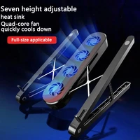 gaming foldable laptop stand adjustable notebook cooling bracket for macbook pro four fan portable cooling laptop accessory