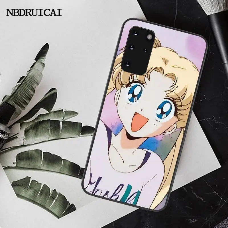 

PENGHUWAN Sailor moon Anime Custom Photo Soft Phone Case for Samsung S20 plus Ultra S6 S7 edge S8 S9 plus S10 5G