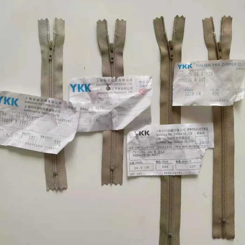 

100 шт./лот 3 #15 до 26 см Ykk нейлоновая застежка-молния с закрытым концом для шитья хаки оливковые брюки карман сумка Ремонт одежды аксессуары