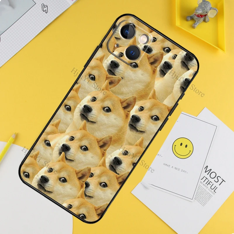Чехол Doge Meme Kabosu для iPhone 11 12 13 14 Pro Max Mini X XR XS MAX 6S 7 8 Plus SE 2020 на заднюю крышку телефона.