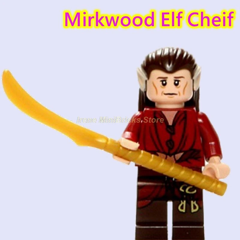Mirkwood Elf Cheif Хоббит Властелин колец Bllbo Aragorn Orcs Bard eowin Ringwraith Gandalf подарки на день рождения строительные блоки игрушки для детей - Цвет: Mirkwood Elf Cheif
