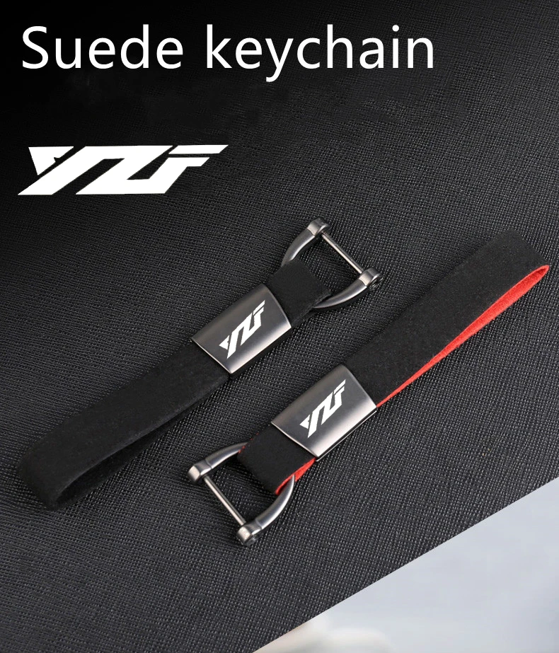

Premium suede motorcycle keychain key ring For Yamaha YZF R1 YZF R6 YZFR6 YZF R125 YZFR15 R25 R3 YZF Motorcycle Accessories