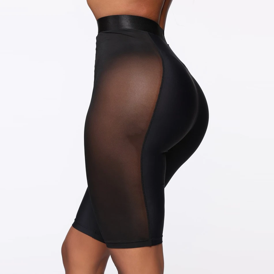 2021 black new women's mesh gauze stitching bandage set sexy hollow Italian top nine pants 2 two-piece sports party jumpsuit |