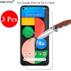 3 шт.лот, новое закаленное стекло 9H 2.5D, Защита экрана для Google Pixel 4a 5G 6,2 дюйма (не 4G), защитная пленка + инструменты для очистки