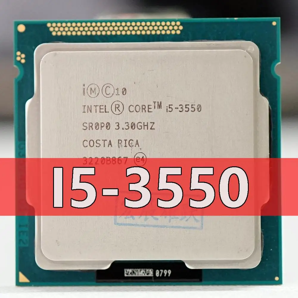Intel Core i5-3550 i5 3550 Quad-Core Processor (6M Cache 3.3GHz) LGA1155 PC computer Desktop CPU | Компьютеры и офис