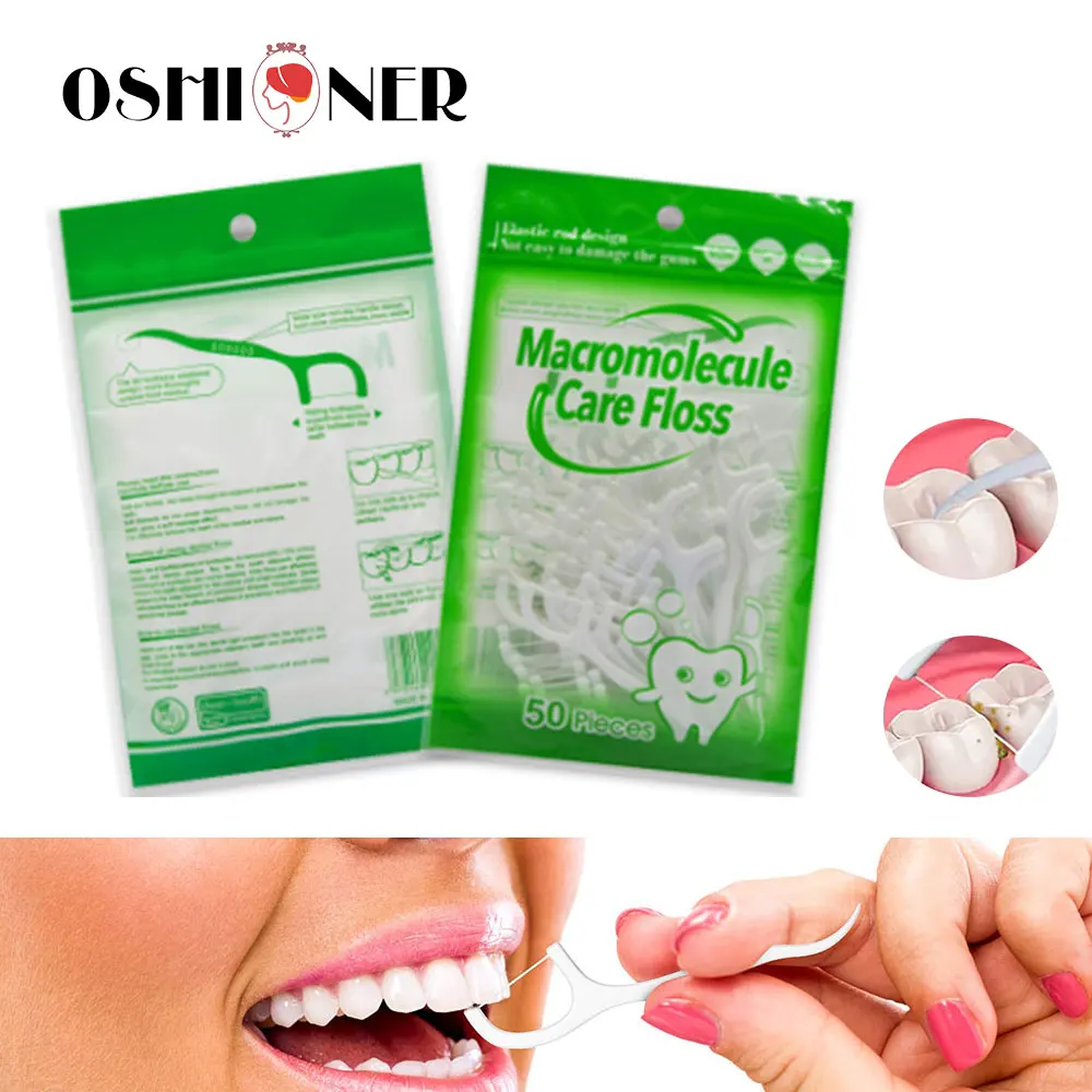 50 шт./лот зубная нить для ухода за полостью рта Зубная палочка межзубные щетки