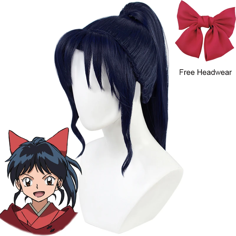 Аниме Yashahime принцессы косплей демона синтетический термостойкий парик голубые