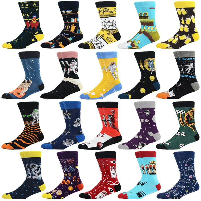Забавные мужские новые носки брендовые бриллиантовые рамен хип-хоп с рисунком