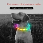 Светодиодный Usb-ошейник для собак, ошейник для собак, ночные ошейники для собак, светящиеся перезаряжаемые Светодиодные ночные ошейники с мигающим свечением