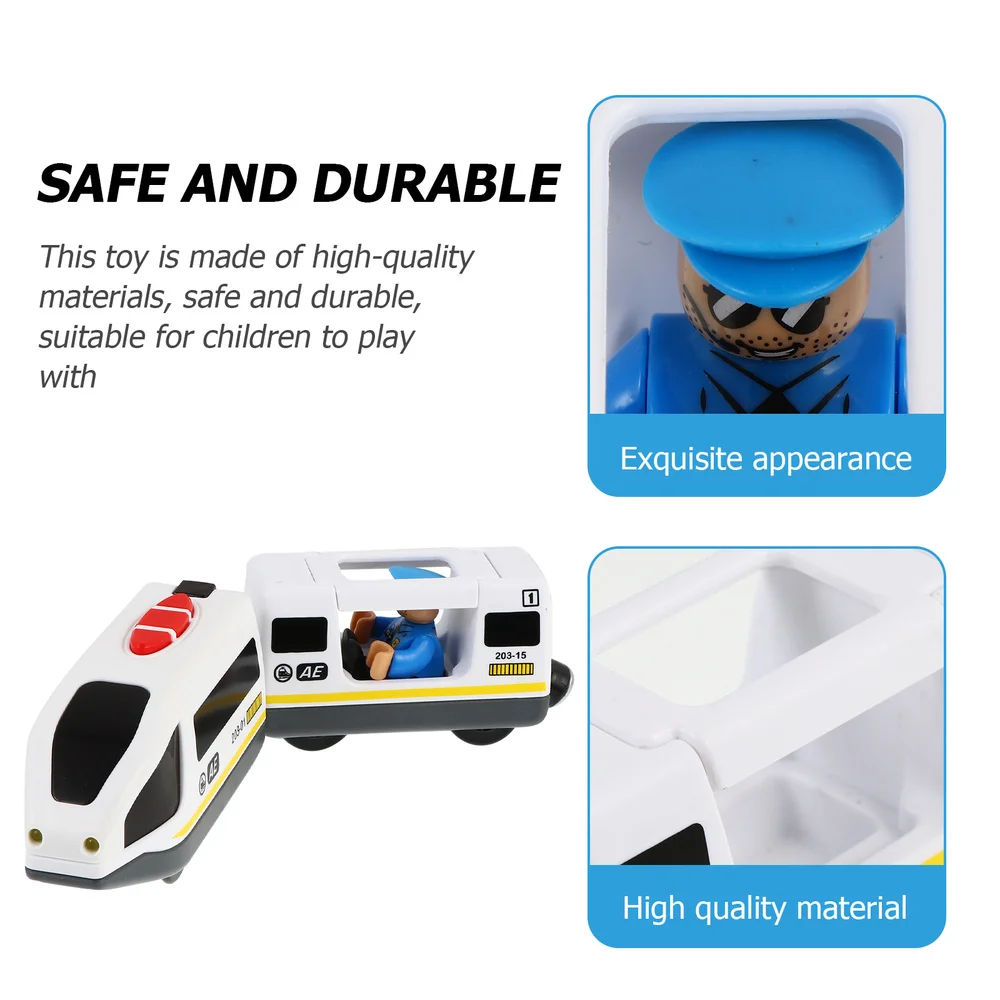 

1pc Alloy Magnetic Locomotive Kid Connectable Train Head Electric (White)