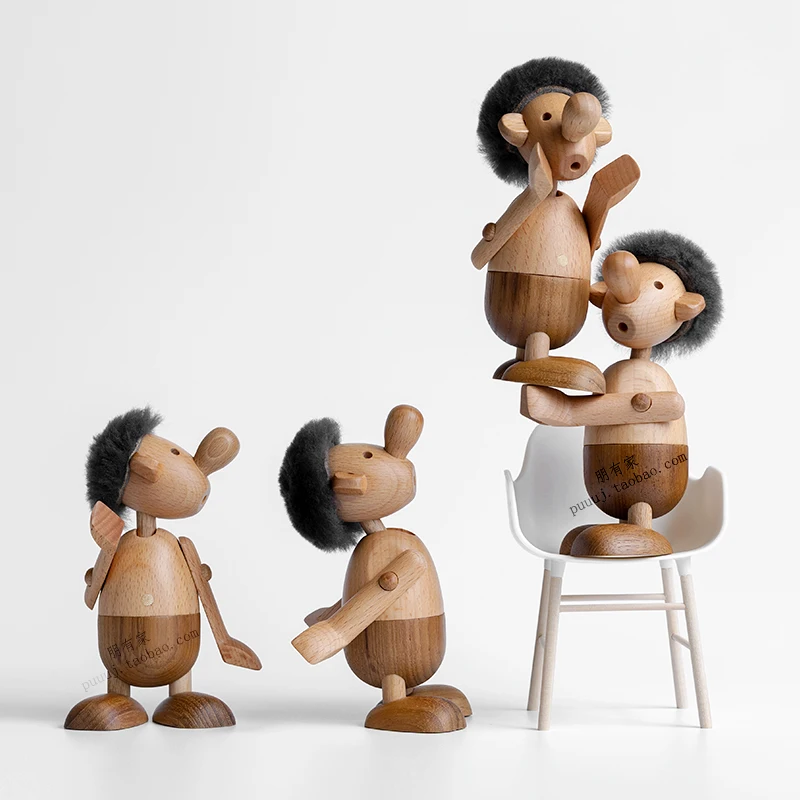 

Creative wooden dolls wooden toys personalized gift decorations funny ornaments