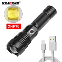 xhp70 2 new led flashlight led torch most powerful rechargeable tactical flashlights 18650 26650 usb flash light lighting tools