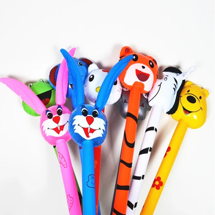 Мультфильм ПВХ надувная игрушка длинная палка животное вечерние детские игрушки