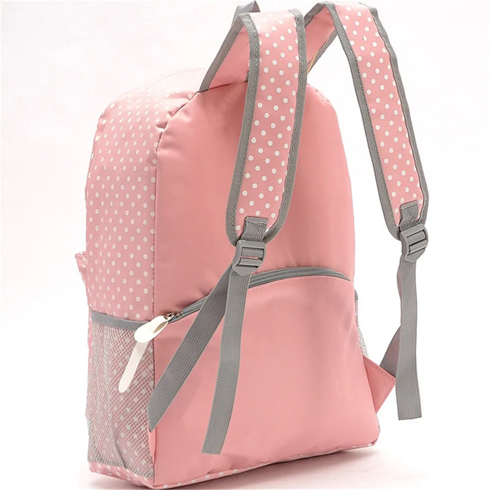 High Backpack Women Quality Pink Cute Breathable Student Backpacks Sweet Polka Dots School Bags For Teens Girls Travel bags