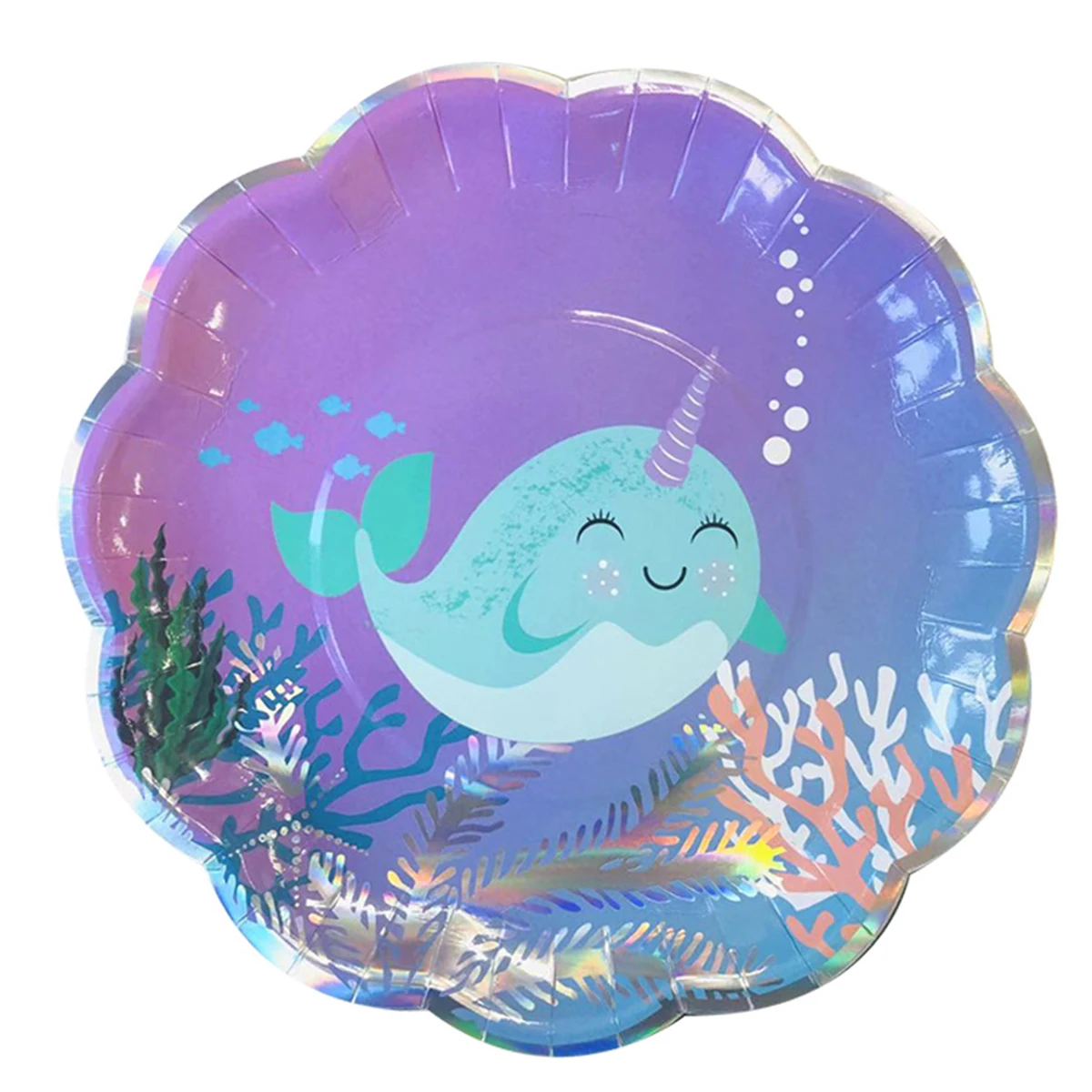 

Ocean Whale Disposable Tableware Banner Tablecloth Paper Cups Plates Baby Shower Decoration Children Birthday Party Supplies