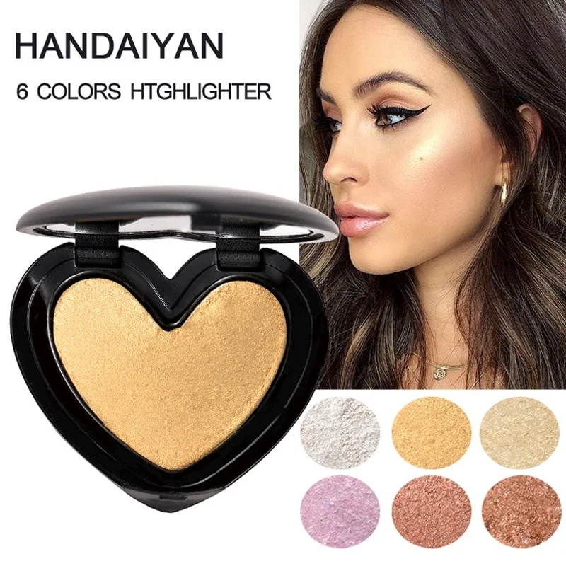 1 коробка хайлайтер палитра пудра бронзатор в форме сердца пигмент контур