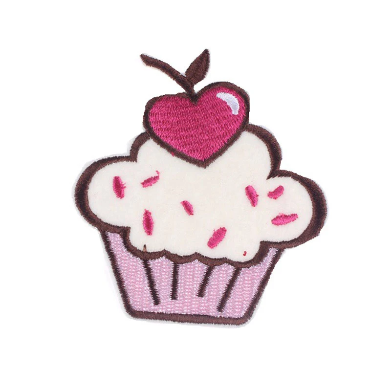 Мультяшные нашивки сделай сам с едой и тортом аксессуары аппликация на одежду