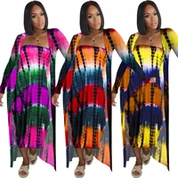 two pieces springsummer 2021 dashiki sexy strapless womens dress coat stylish casual dress set african clothing vestidos 3xl