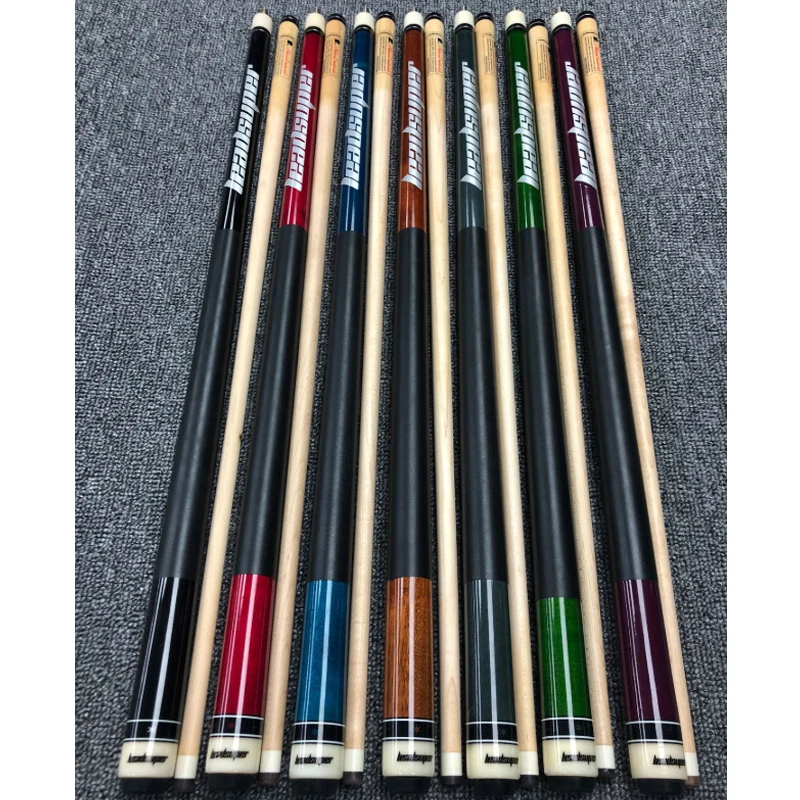 New Arrival 2 PCS/lot Cheap Multi Color Pool Cue Sticks 13mm Tip Leather Wrap China