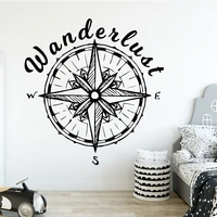 2019 new wanderluot compass wall sticker home decor decoration for baby kids rooms decor home decor wall art decal