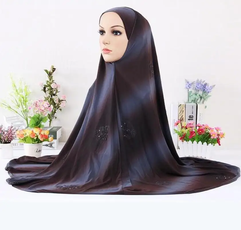 Исламский женский хиджаб Рамадан мусульманская молитвенная одежда тюрбан с