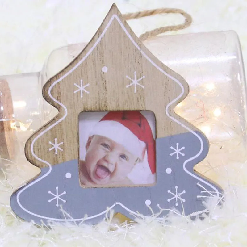 Творческий Новогодняя фоторамка подвесная Елочная игрушка декор украшения для