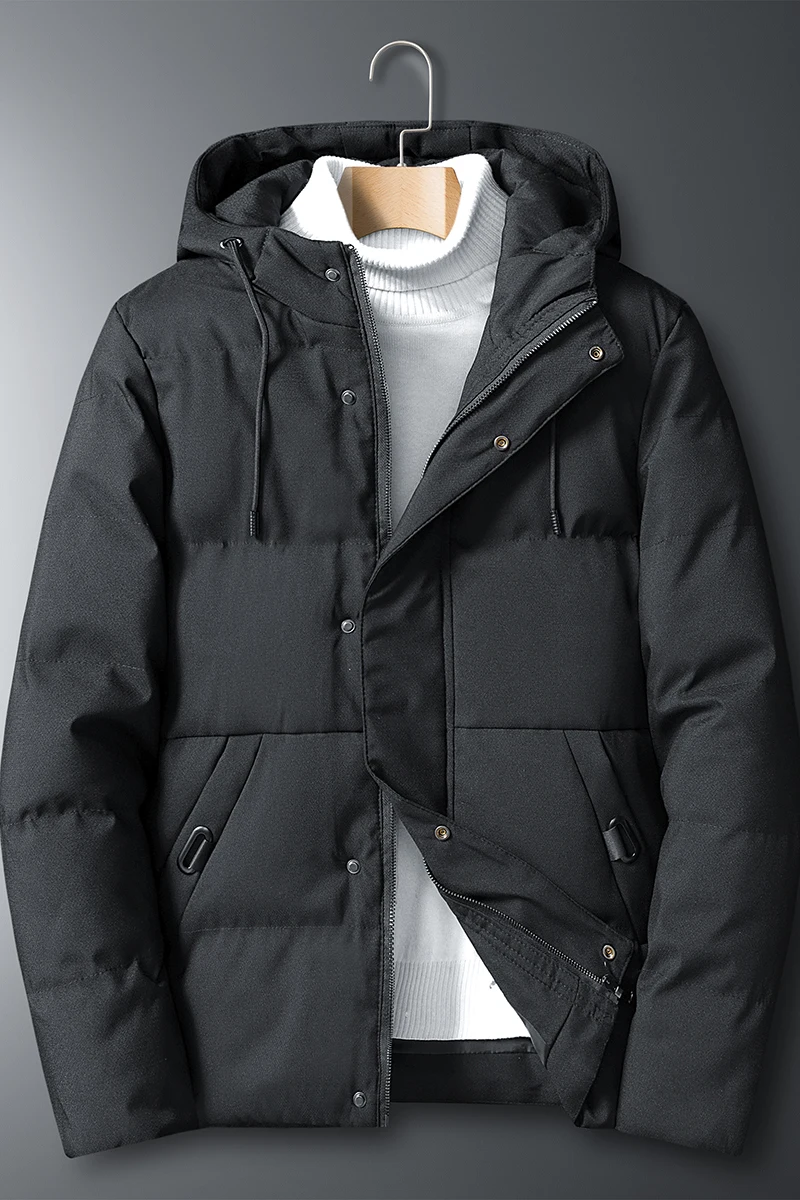 

Fashion Men High Quality Thick Warm Winter Jacket Hooded Thicken Parka Coat Casual Loose Overcoat Mens Cotton-padded Jacket