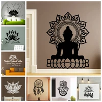creative buddha mandala lotus self adhesive wall sticker vinyl waterproof wall decals home decoration accessories wallpaper