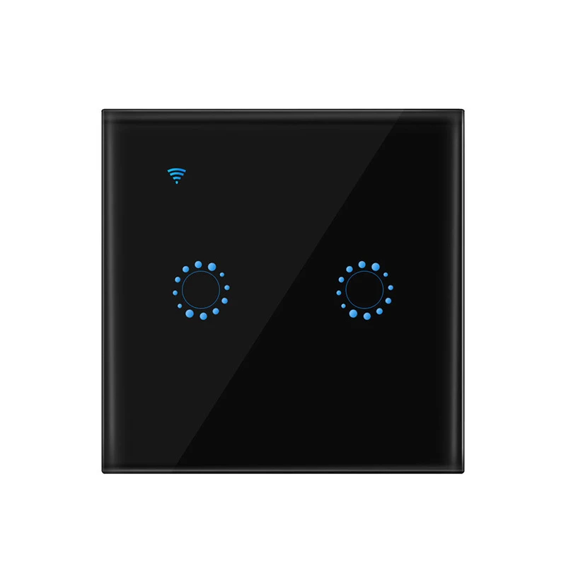 2 Gang умный переключатель передачи голоса Управление настенный выключатель Wi Fi