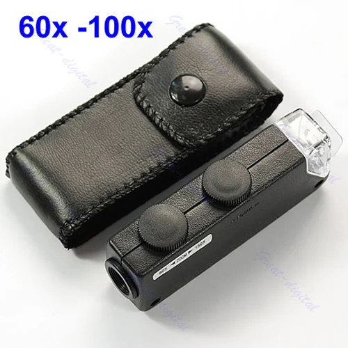 

Mini Handheld 60x-100x Pocket Microscope Magnifer Loupe Magnification Pocket Microscope Jewelry Magnifier