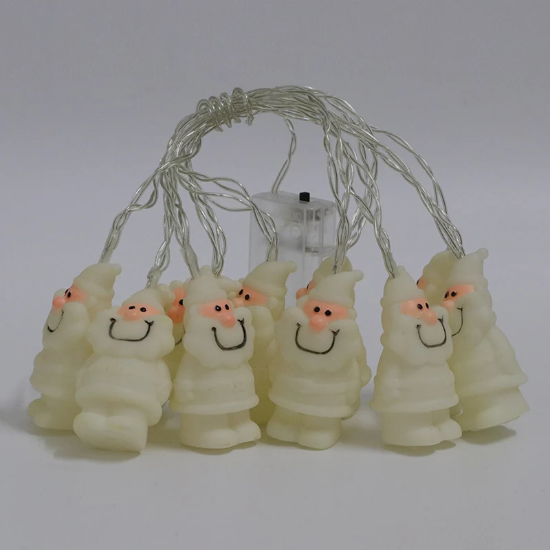 Рождественская гирлянда с Санта Клаусом уличная светодиодная светящаяся на