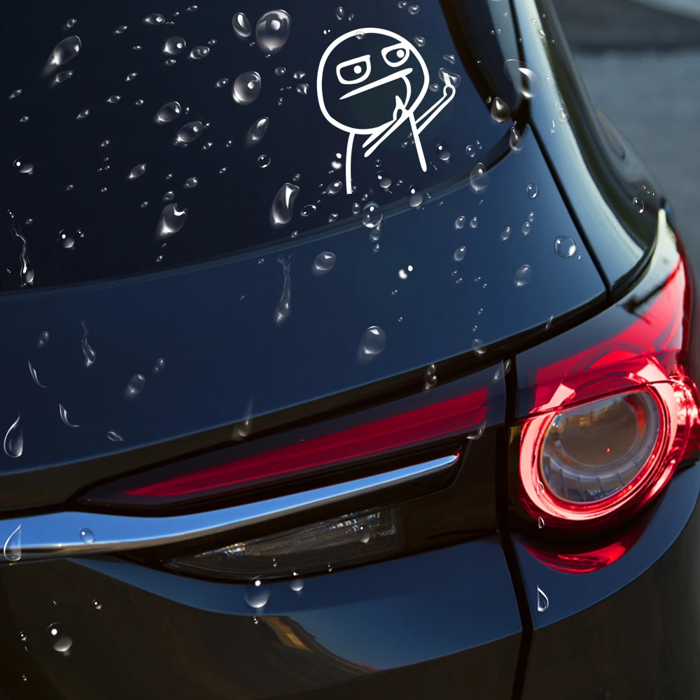 Автомобиль мультфильм Забавный средний палец наклейка для Peugeot 308 307 206