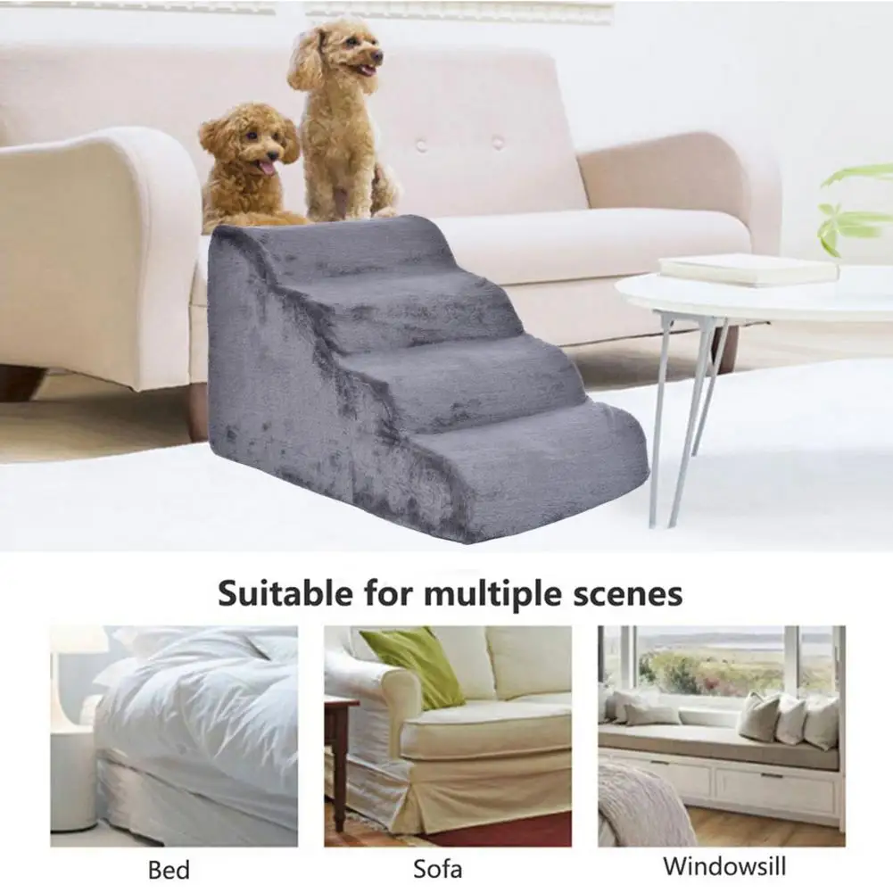 

4-х напольная лестница для собак ступенька для домашних животных Нескользящая 4-напольная ступенька для собак рампа для маленьких собак и ко...