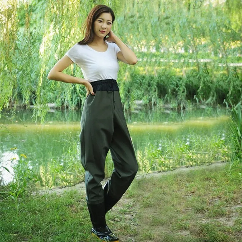 Fly Fishing Waders водонепроницаемые сапоги легкие ПВХ брюки Нескользящие резиновые
