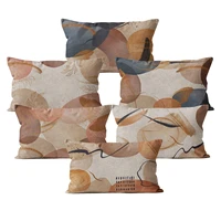 art cushion cover beige linen plant throw pillow case car decor home decoration 30x50 abstract decorative pillowcase