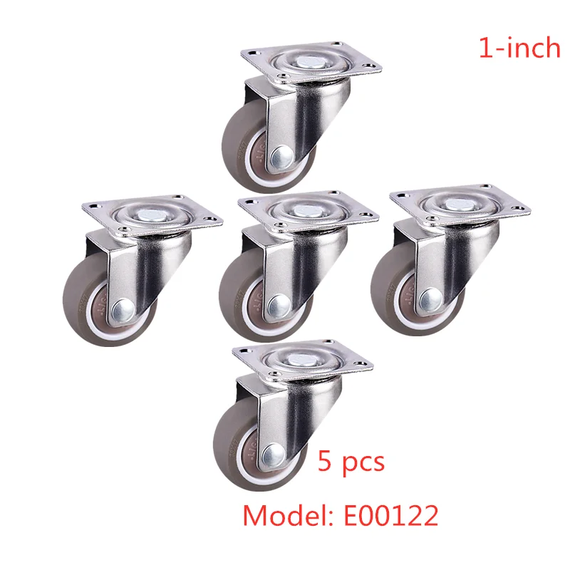Ролики 5 шт./лот 1 дюйм легкие одиночные подшипники из ТПЭ мягкие резиновые колеса