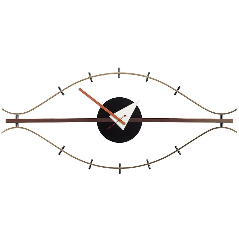 

Eye clock wall cladding pure copper walnut wood designer decor clocks
