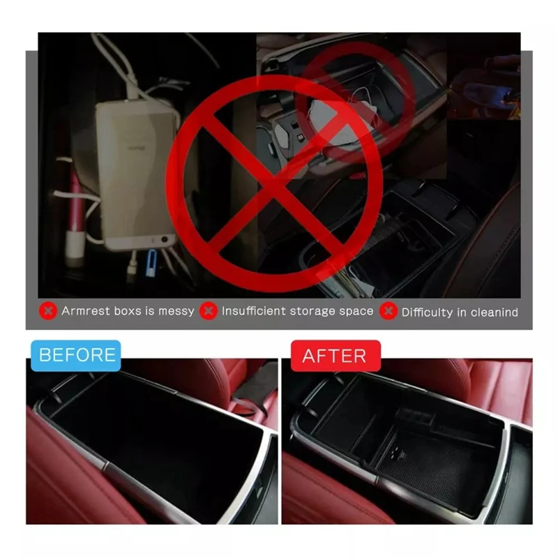 Ящик для хранения в подлокотнике автомобиля Для Киа Стингер 2018 2019 2020 центральный