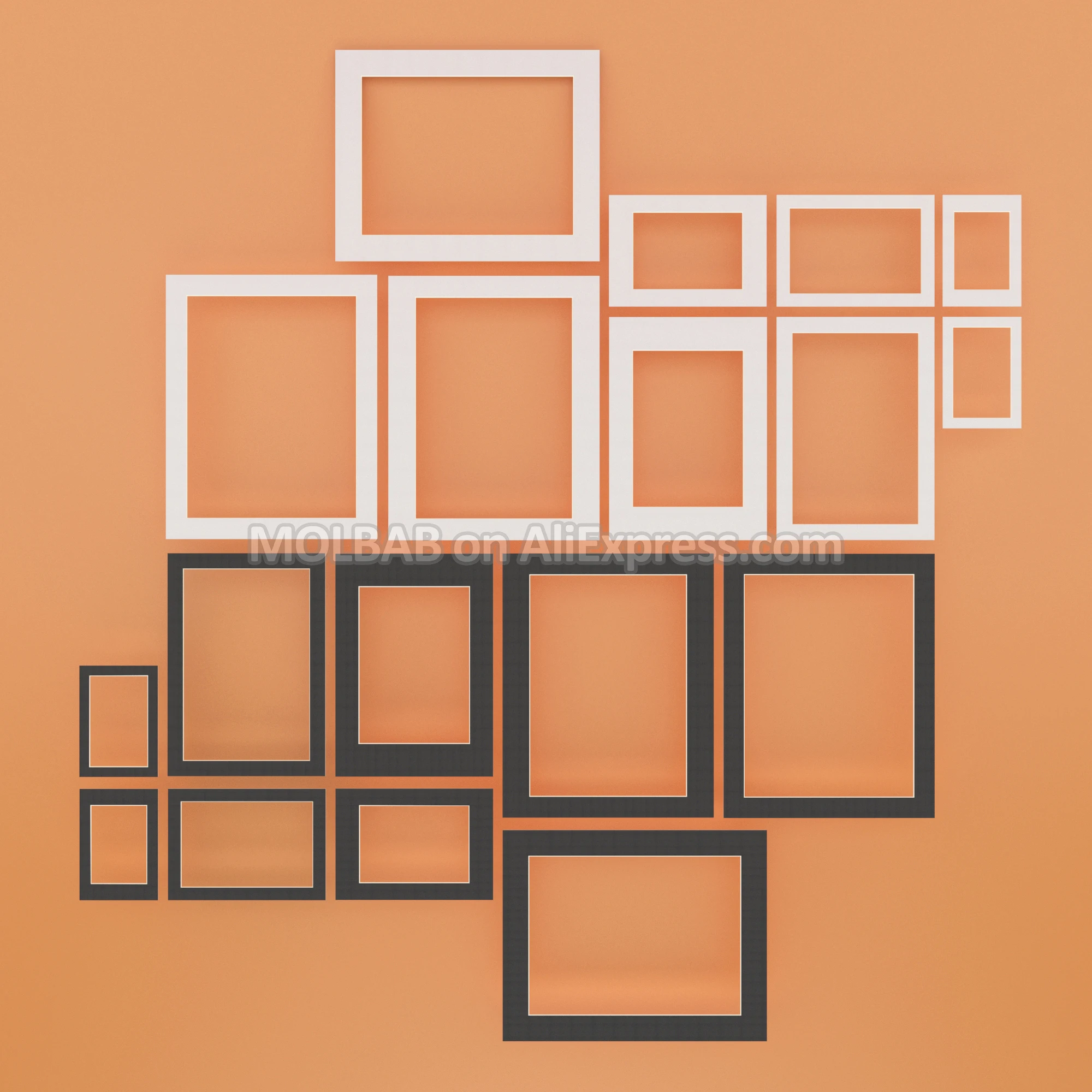 Белые/черные коврики для фотографий A3A4A5, 20x16 дюймов, текстурированная поверхность, прямоугольные, A6, для крепления фоторамок, перерезы