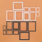 Белыечерные коврики для фотографий A3A4A5, 20x16 дюймов, текстурированная поверхность, прямоугольные, A6, для крепления фоторамок, перерезы