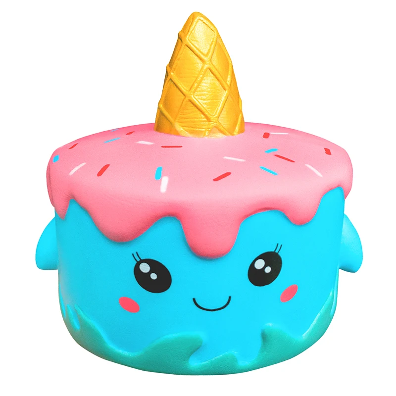 Jumbo Blue-Pastel de unicornio blando de simulaci&oacute;n, juguetes para apretar suaves, descompresi&oacute;n de elevaci&oacute;n lenta, divertido, juguete para ni&ntilde;os-0