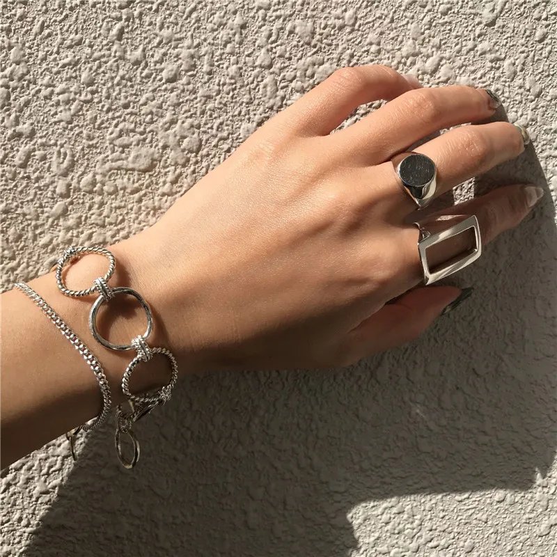 

YIKUF88 Sterling 925 Silver Women Bracelet Japanese French Jewelry Twisted DIY Female Bracelet