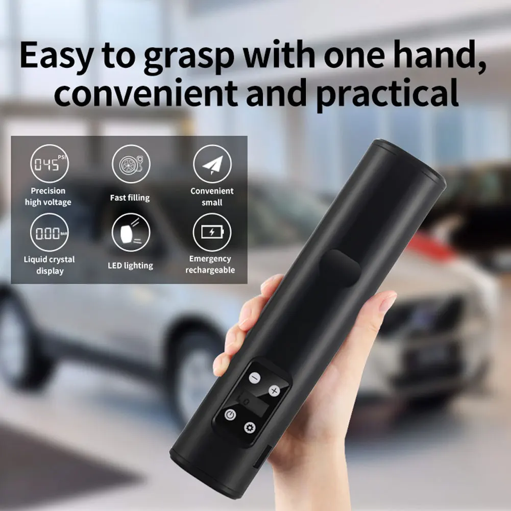 売却 12v 150psiワイヤレス電動エアーポンプ空気圧縮機usb液晶ディスプレイポータブルタイヤインフレータ自転車車オートバイ
