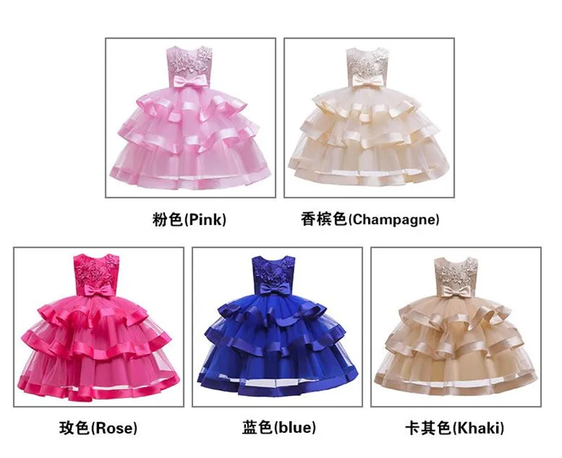

Stunning Girls Dress Floral Baby Girls Dresses Vestidos Birthday Party Children Clothes 2-10 Years