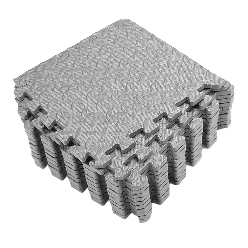 

12 шт., напольные коврики из ЭВА с листьями для тренировок в тренажерном зале