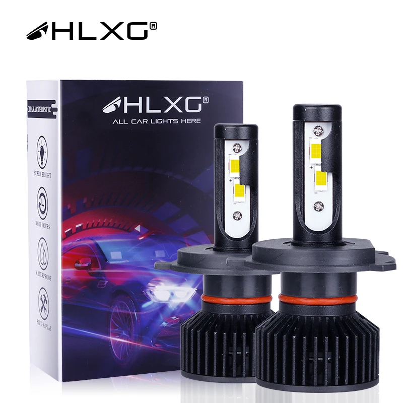 HLXG Canbus H4 H4/9003/HB2 светодиодный лампы для передних фар двойной Высокий Низкий Луч